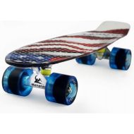 MEKETEC Skateboards Complete 22 Inch Mini Cruiser Retro Skateboard for Kids Boys Youths Beginners