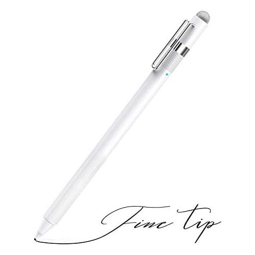  [아마존베스트]MEKO 1.6mm Fine Tip Active Digital Stylus Pen with Universal Fiber Tip 2-in-1 for Drawing and Handwriting Compatible with Apple Pen iPad iPhone and Andriod Touchscreen Cellphones,