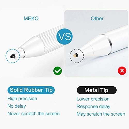  [아마존베스트]MEKO 1.6mm Fine Tip Active Digital Stylus Pen with Universal Fiber Tip 2-in-1 for Drawing and Handwriting Compatible with Apple Pen iPad iPhone and Andriod Touchscreen Cellphones,