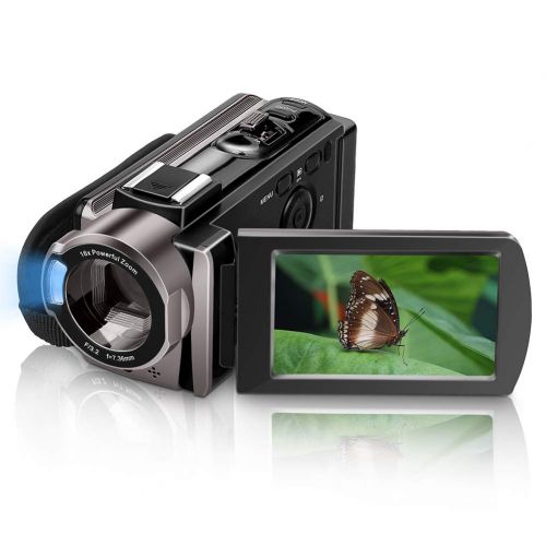 Video Camera Camcorder MELCAM HD 1080P 24.0MP, 3.0 inch LCD 270 Degrees Rotatable Screen, Smile Capture (auto Capture), Small YouTube Vlogging Camera, 16X Digital Zoom Camera Recor