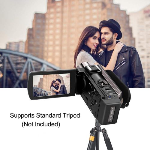  Video Camera Camcorder MELCAM HD 1080P 24.0MP, 3.0 inch LCD 270 Degrees Rotatable Screen, Smile Capture (auto Capture), Small YouTube Vlogging Camera, 16X Digital Zoom Camera Recor