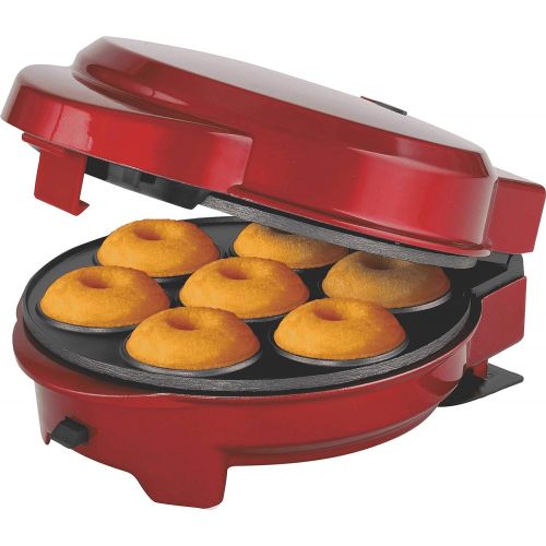  Melissa 16250072 3in1 Donut Muffin und Popcake-Maker 3 auswechselbare Backplatten, Rot Metallic