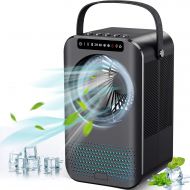 MELOPHY Portable Air Conditioner Mini, 600ML Personal Air Cooler Fan, 20X Cold Evaporative Personal Air Conditioner Fan w/ 3 Speeds,2/4 Timer, Desk Air Cooler Misting Fan for Small Room Ho