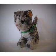Superl German Vintage Steiff Tabby Kitten Toy - With Silver Button And Tag  MEMsArtShop