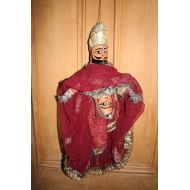 Rare Beautiful Topsie Two Headed Old Wood Puppet / MEMsArtShop .