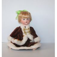 Beautiful Antique Reproduction Marque Bisque head - wooden body Doll / MEMsArtShop.