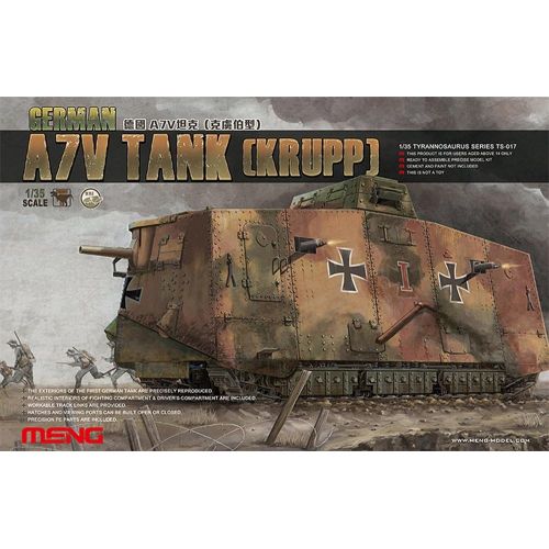  Meng German Krupp A7V Tank Model Kit