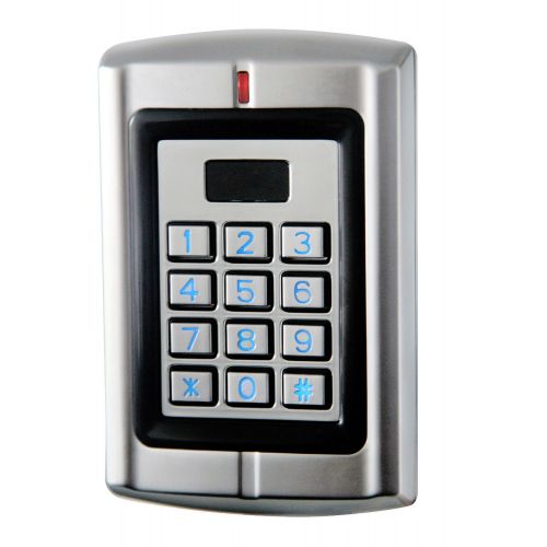  MENGQI-CONTROL Metal Waterproof Stand-alone Access Control Keypad Kit( Only for 125KHz HID Card ) with Electric ANSI Strike Lock +Power Supply+Exit button+Cards+Key Fobs