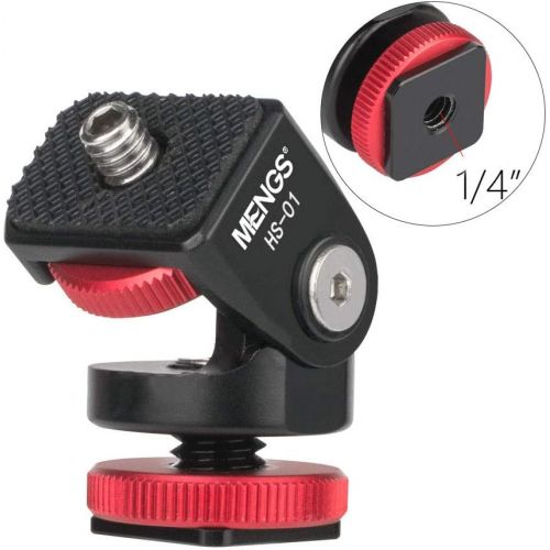  [아마존베스트]MENGS HS-01 Mini Tripod Ball Head Mount for Hot Shoe Mounting Ball Head, Bottom Screw Hole: 1/4 Screw Mounting, Weight: 34g, Ball Head Diameter is 20mm, Max Load 5kg