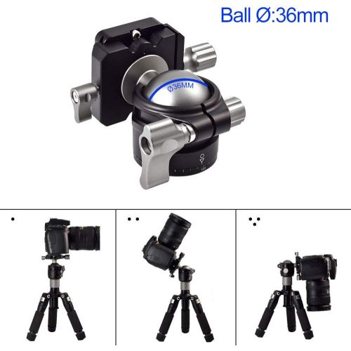  [아마존베스트]MENGS BH-36 Panorama Ball Head with 360° Rotating Clamp + Quick Release Plate for DSLR Camera Camcorder and Tirpod Head Max. Load 10 kg