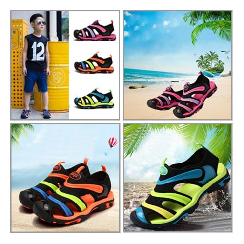  MENTAIQI Sport Anti-Slipping KidsSandals Closed-Toe, Breathable Athletic Slipper Shoes for Boys & Girls