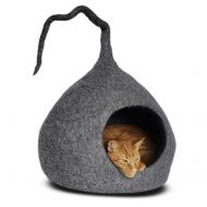 MEOWFIA Premium Cat Bed Cave (Large) - Eco Friendly 100% Merino Wool Beds for Cats and Kittens