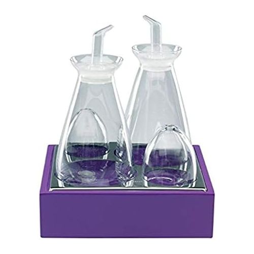  MEPRA Mepra 4-Piece Cruet and Salt Cellar Set, Violet