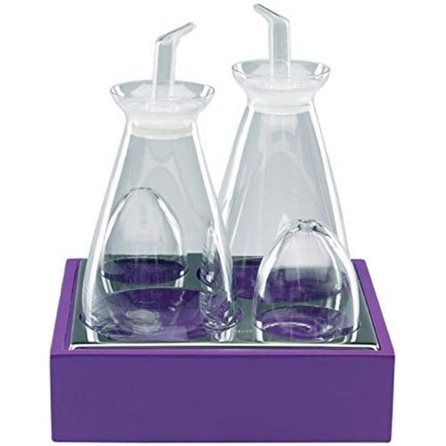  MEPRA Mepra 4-Piece Cruet and Salt Cellar Set, Violet