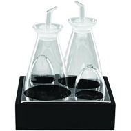 MEPRA Mepra 4-Piece Cruet and Salt Cellar Set, Black