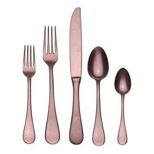  MEPRA Mepra 1098VI22005 Vintage Bronzo 5 Piece Place Setting, Pewter Bronze