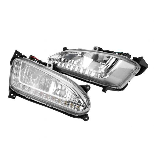  MERCEDES KIMISS 1 Pair Car Daytime Running Light DRL Fog Lamp Cover for Hyundai Santa Fe/IX45 2013-2015