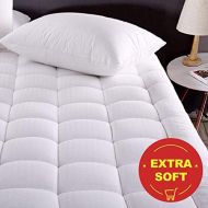 [아마존 핫딜] [아마존핫딜]MEROUS Queen Size Cotton Mattress Pad - Pillow Top Quilted Mattress Topper,Fitted 8-21 Inch Deep Pocket Mattress Pad Cover