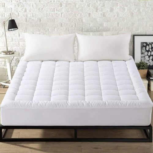  [아마존 핫딜] [아마존핫딜]MEROUS Queen Size Cotton Mattress Pad - Pillow Top Quilted Mattress Topper,Fitted 8-21 Inch Deep Pocket Mattress Pad Cover