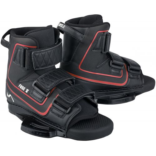  MESLE Wakeboardbindung Fuse V, Klettverschluss Bindung, Open Toe Boots mit 6 Base Plate, enormer Halt, grosser Verstellbereich