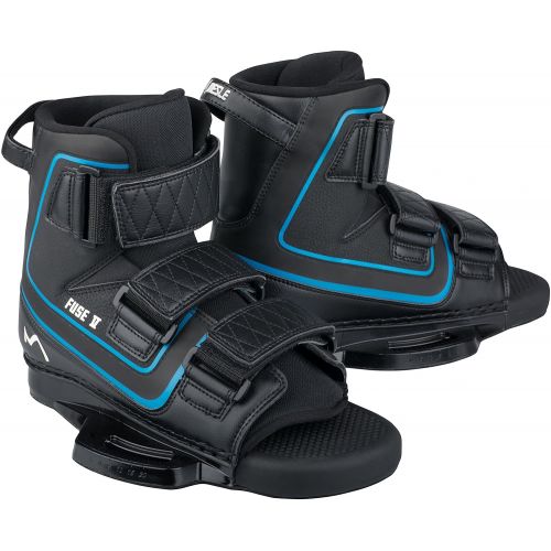  MESLE Wakeboardbindung Fuse V, Klettverschluss Bindung, Open Toe Boots mit 6 Base Plate, enormer Halt, grosser Verstellbereich