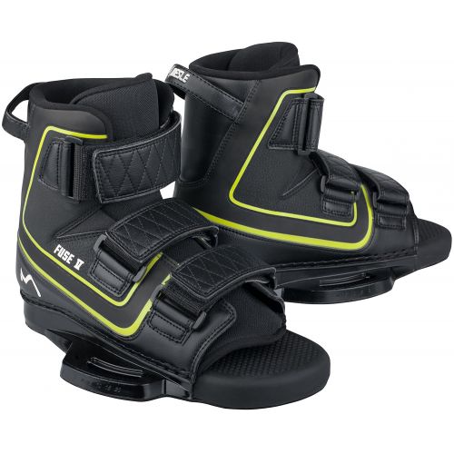  MESLE Wakeboardbindung Fuse V, Klettverschluss Bindung, Open Toe Boots mit 6 Base Plate, enormer Halt, grosser Verstellbereich