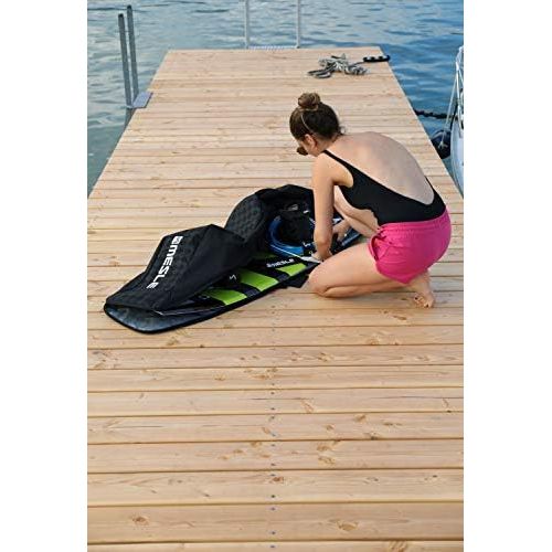  MESLE Wake- und Kiteboardtasche Padded, bis 146 cm Boardlange mit Bindung, gepolstert, Wakeboard-Tasche Kite-Board Bag, schwarz
