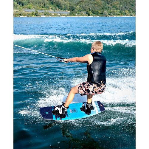 MESLE Wakeboard Liberty 128 cm Junior, Kinder/Jugend Board fuer Anfanger und Fortgeschrittene, Koerpergewicht 20 bis 50 kg, blau schwarz