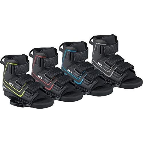  MESLE Wakeboard-Bindung Fuse V, Klettverschluss Bindung, Open Toe Boots mit 6 Base Plate, enormer Halt, grosser Verstellbereich