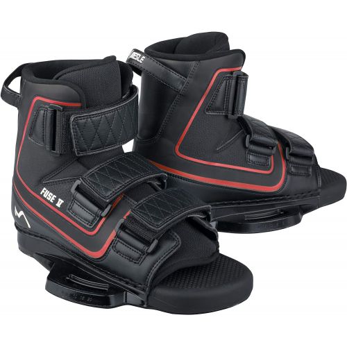  MESLE Wakeboard-Bindung Fuse V, Klettverschluss Bindung, Open Toe Boots mit 6 Base Plate, enormer Halt, grosser Verstellbereich