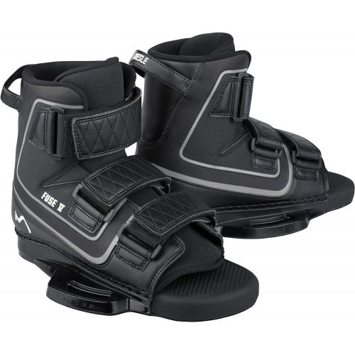  MESLE Wakeboard-Bindung Fuse V, Klettverschluss Bindung, Open Toe Boots mit 6 Base Plate, enormer Halt, grosser Verstellbereich