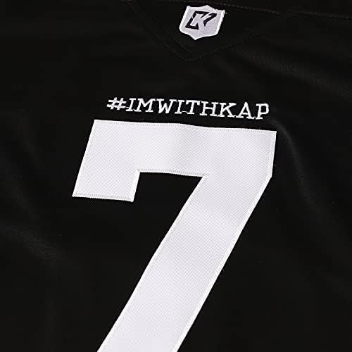  MESOSPERO ImWithKap 7 Colin Kaepernick IM with KAP All Stitched Movie Football Jersey Black S-XXXL