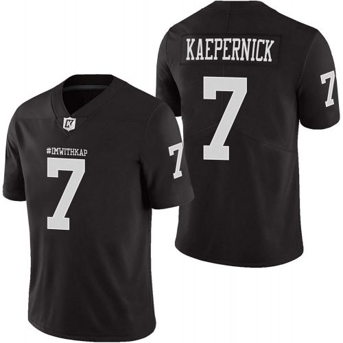  MESOSPERO ImWithKap 7 Colin Kaepernick IM with KAP All Stitched Movie Football Jersey Black S-XXXL