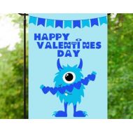 MESublimeDesign Valentines Day Garden Flag. Custom Garden Flag. Valentines Garden Flag. Monster Garden Flag. Monster Valentines. Personalized House Flag.