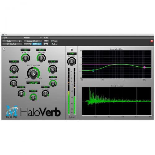  METRIC HALO},description:HaloVerb is a plug-in that allows you to add ambience and depth to your recordings. Based on the original HaloVerb for 2d Expanded Metric Halo interfaces,