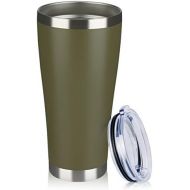 [아마존베스트]MEWAY 32oz Coffee Tumblers Vacuum Insulated Cups ,Double Wall Stainless Steel Tumbler with Lid ,Durable Powder Coated Thermos Coffee Mugs for Ice and Hot Drink (Army Green ,1)