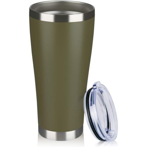  [아마존베스트]MEWAY 32oz Coffee Tumblers Vacuum Insulated Cups ,Double Wall Stainless Steel Tumbler with Lid ,Durable Powder Coated Thermos Coffee Mugs for Ice and Hot Drink (Army Green ,1)