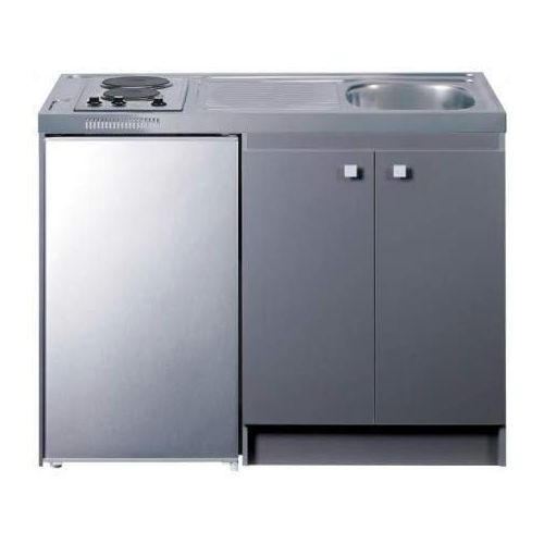  [아마존베스트]Mezieres DF11SIL Kitchen Sink + Timer - Width 120 cm with Fridge - Grey