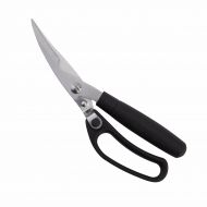 MFGG Kitchen Scissors  Heavy Duty Spring Loaded Kitchen Shears 3.5mm Stainless Steel Blades For Cutting Bones,Fish,Chickens,meat,Herbs,Safety Clip (Black)