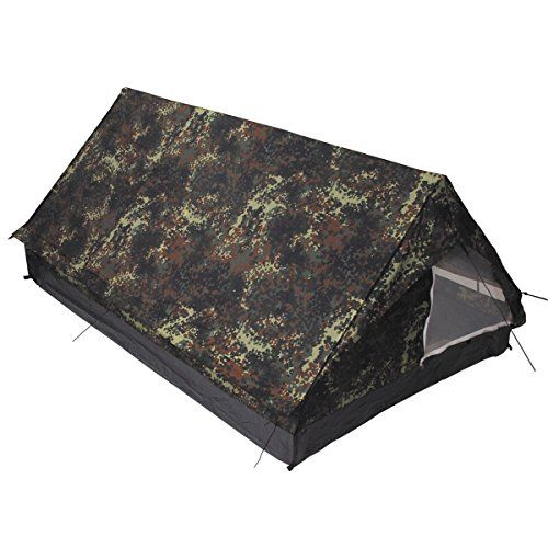  MFH 2 Person Tent Minipack With Net Flecktarn Camo