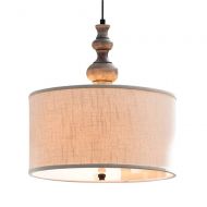 MFR Light Fixtures Contemporary Round Chandelier Suitable for Dining Rooms, Kitchen Areas, and Office Spaces. Elegant 20 Drum Light Fixture Emits Soft Lighting. Circular Hanging Lamp with Ivory Shade