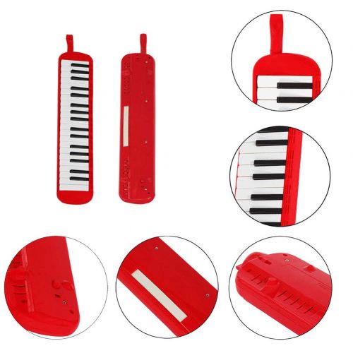  MG.QING Melodicas 37-Key Piano Keyboard Wind Instrument Red