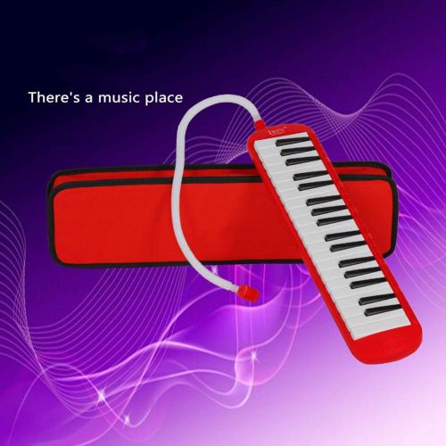  MG.QING Melodicas 37-Key Piano Keyboard Wind Instrument Red