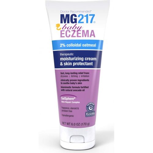  MG217 Baby Eczema Cream With 2% Colloidal Oatmeal, for eczema, rash, & dermatitis - 6 Oz Tube