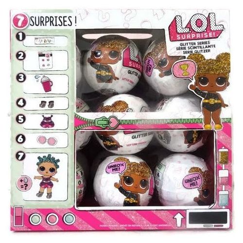  L.O.L. Surprise! LOL Surprise Case of 18 Glitter Series 1 Balls - 18 Dolls with Display Case