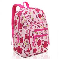 MGgear Pink/Purple Spring Flowers Pattern Daypack Backpack/School Bag