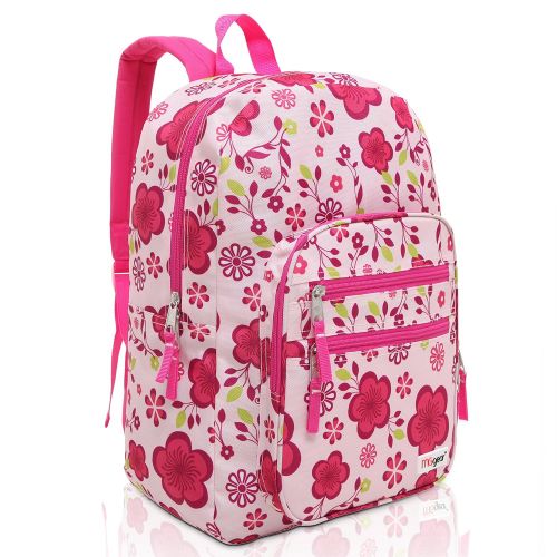  MGgear Pink/Purple Spring Flowers Pattern Daypack Backpack/School Bag