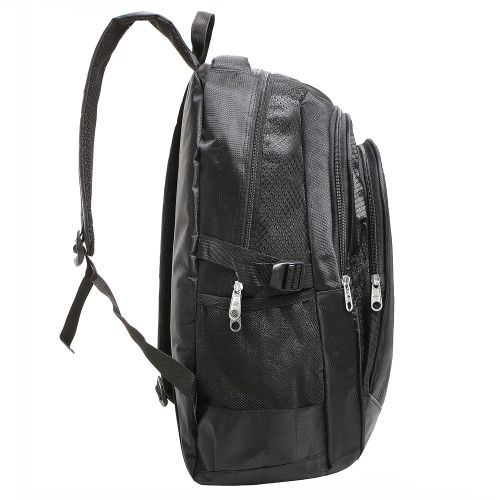  MGgear 19 Inch Black Multi Purpose School Book Bag/Travel Carry On Backpack Bag