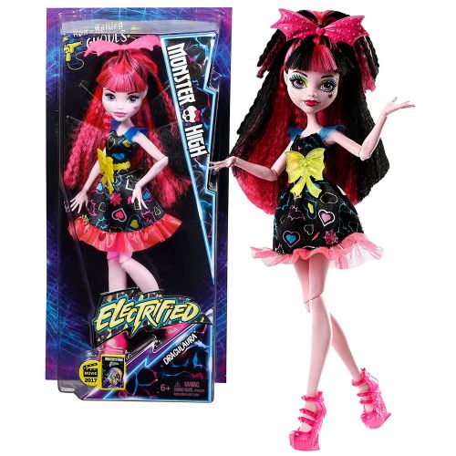  MH Year 2016 Monster High Electrified Series 11 Inch Doll Set - Daughter of Dracula Draculaura with Hair Accessory and Belt