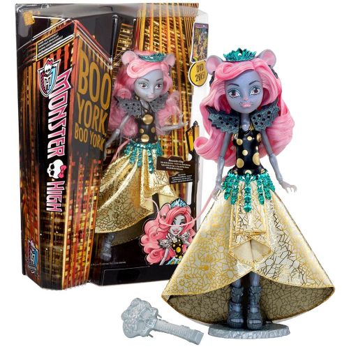  MH Monster High Year 2014 Boo York Monsterrific Musical Series 10 Inch Doll - Gala Ghoulfriends MOUSCEDES King with Display Base and Hairbrush